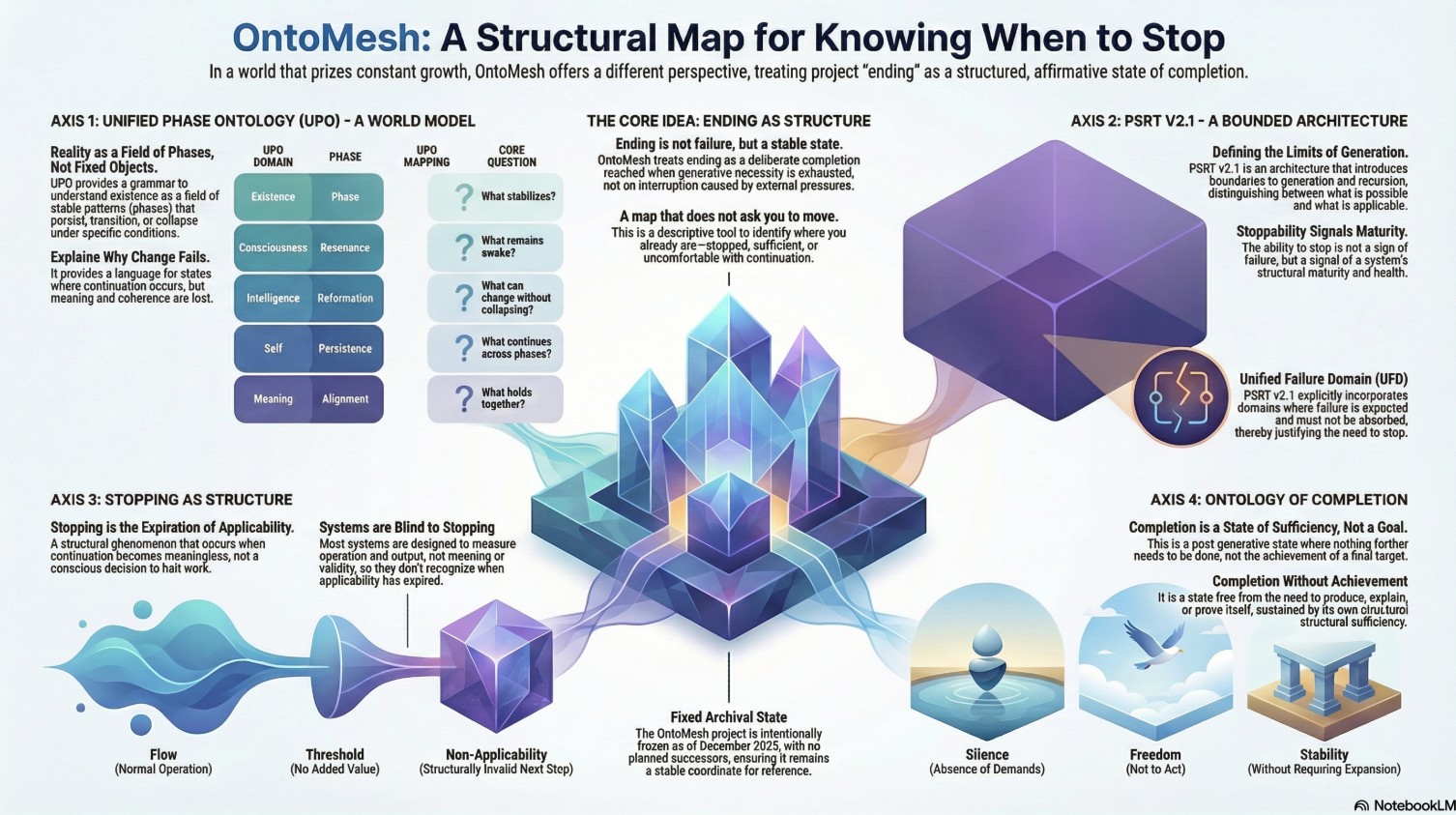 OntoMesh: A Structural Map for Knowing When to Stop — Ending as Structure